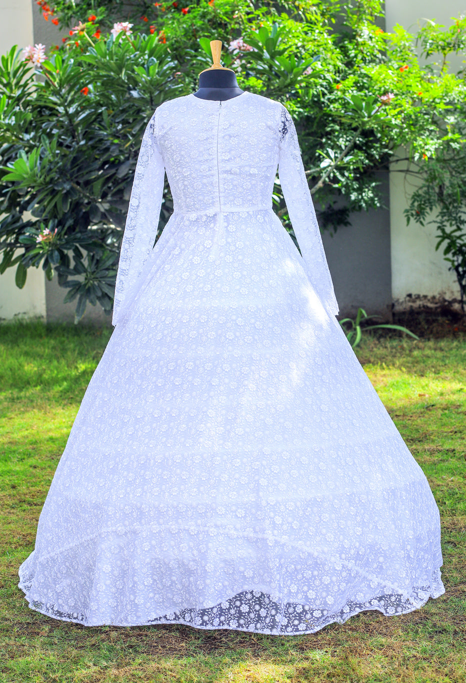 High Neck Wedding Ball Gown