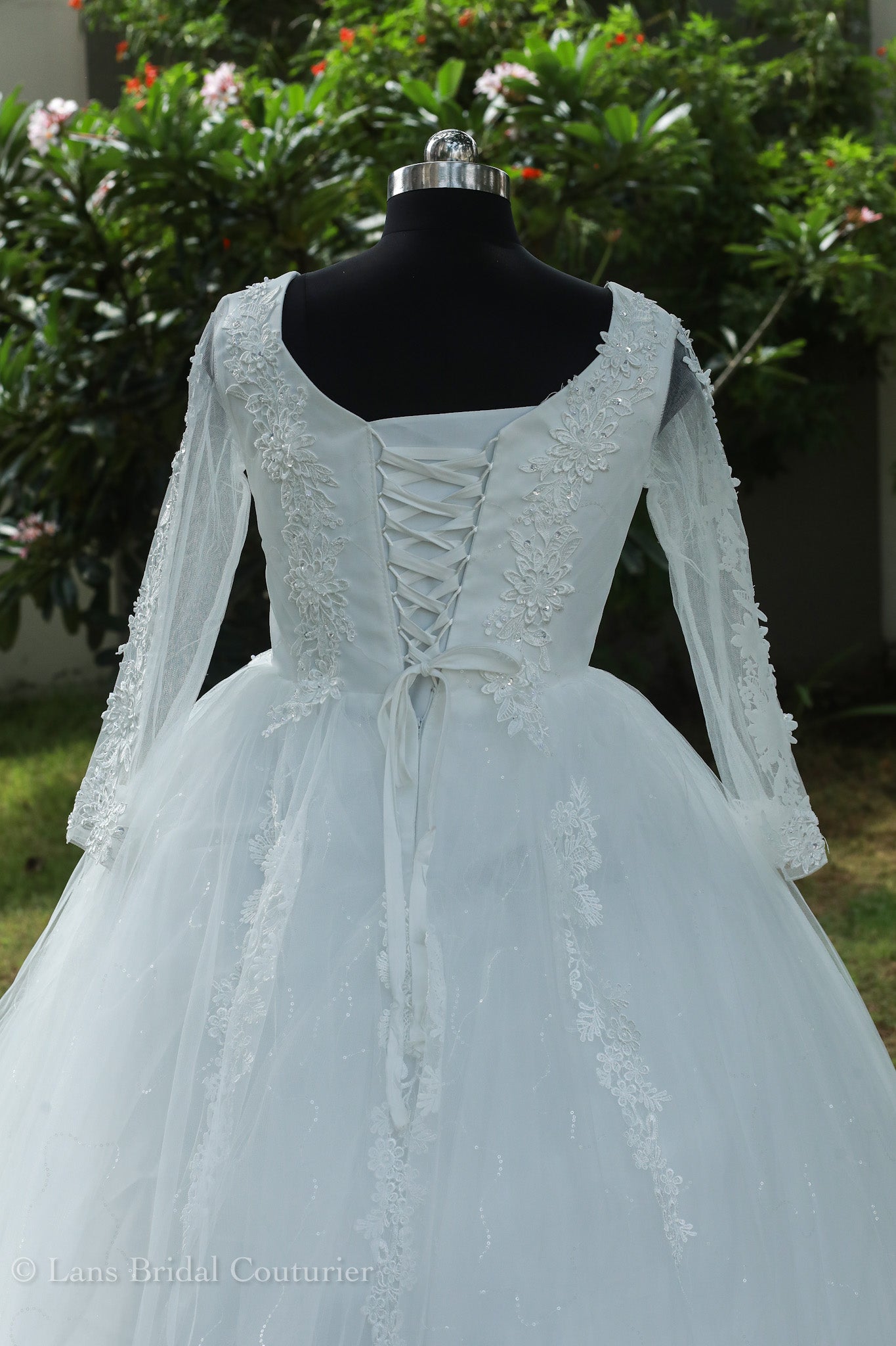 Floral Embroidered Wedding Gown