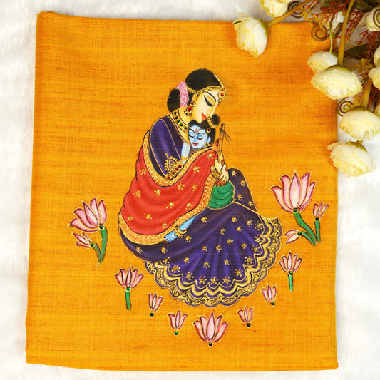 Krishna in his mother's arms-Blouse fabric