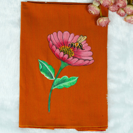 Nature's Harmony Art on Blouse Fabric