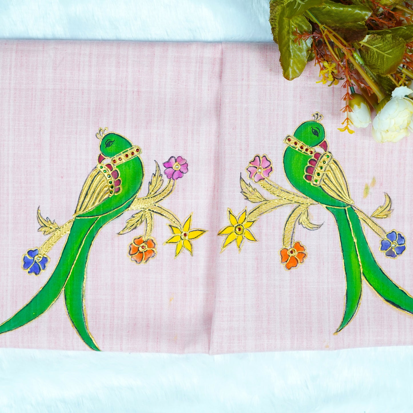 Parrot Garden Blouse Fabric