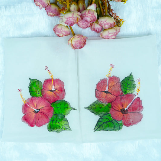 Blush of Hibiscus Blouse Fabric